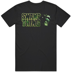 Swamp Thing Movie 80s Black T Shirt