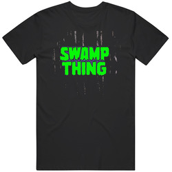Swamp Thing Movie Title Black T Shirt