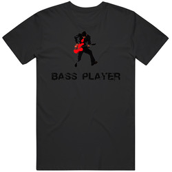 Bass Player Rock White T Shirt