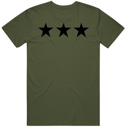 Black Stars Army Green T Shirt
