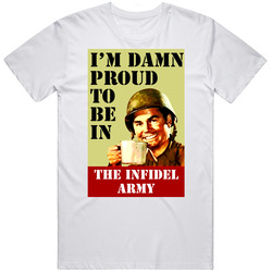 Infidel Army Poster Propaganda White T Shirt