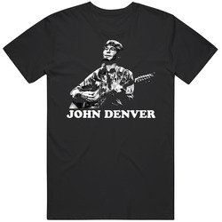 John Denver Country Folk Song Black T Shirt