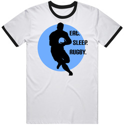 Eat Sleep Sport Life Cycle Rugby T Shirt