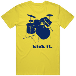 Drum Kit Silouhette Kick It T Shirt