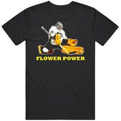 Marc Andre Fleury Hockey Goalie Flower Power T Shirt