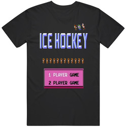 Ice Hockey Nes Video Game Title Screen 80s T Shirt
