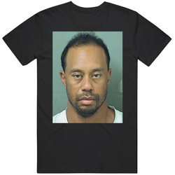 Tiger Woods Mugshot Golfer Golf Sports T Shirt