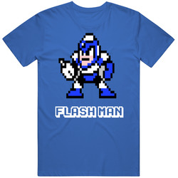 Flash Man Mega Man 2 Robot Enemy Nes Video Game T Shirt