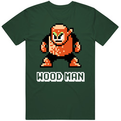 Wood Man Mega Man 2 Robot Enemy Nes Video Game T Shirt