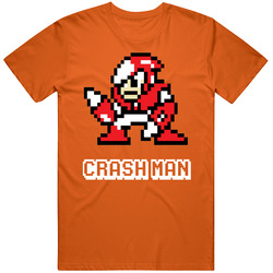 Crash Man Mega Man 2 Robot Enemy Nes Video Game T Shirt