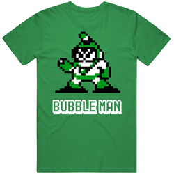 Bubble Man Mega Man 2 Robot Enemy Nes Video Game T Shirt