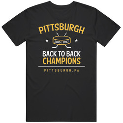 Pittsburgh Hockey Back To Back Champions Crosby Malkin T Shirt