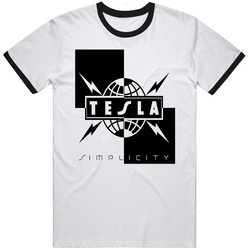 Tesla Simplicity Album Cover Retro Rock 80s Music T Shirt
