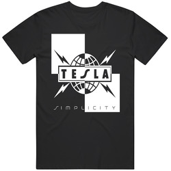 Tesla Simplicity Album Cover Retro Rock Music 80s T Shirt