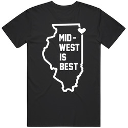 Midwest Is Best Illinois State T Shirt