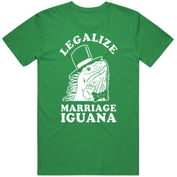 Legalize Marriage Iguana Funny Weed Smoker T Shirt