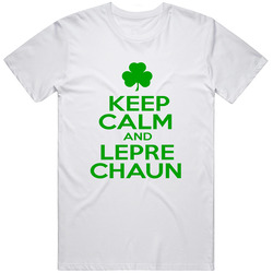 Keep Calm And Leprechaun St Patrick's Day Clover T Shirt