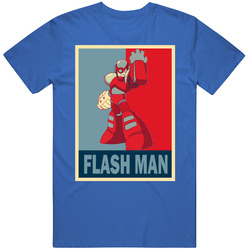 Flash Man Mega Man Boss Video Game Nes T Shirt