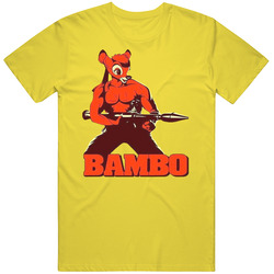 Bambo Rambo Bambie Movie Cartoon Classic Mashup Crossover T Shirt