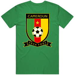 Cameroon World Cup Soccer Futbol Logo Crest T Shirt