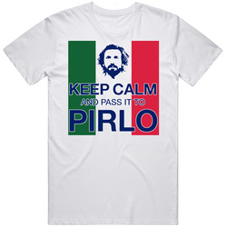 Keep Calm And Pass It To Pirlo Soccer Italia Azzuri T Shirt