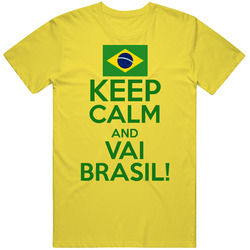 Keep Calm And Vai Brasil Soccer World Cup Futbol T Shirt