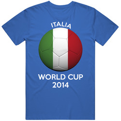 Italia Soccer Ball Flag World Cup Soccer Futbol T Shirt