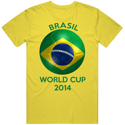 Brasil Soccer Ball Flag World Cup Soccer Futbol T Shirt