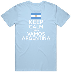 Keep Calm And Vamos Argentina Soccer World Cup T Shirt