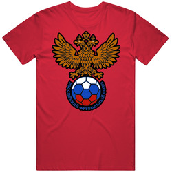 Russia World Cup Soccer Futbol Crest Logo T Shirt