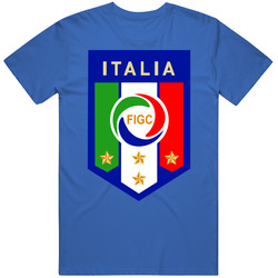 Italy World Cup Soccer Logo Futbol Logo Crest Azzurri T Shirt