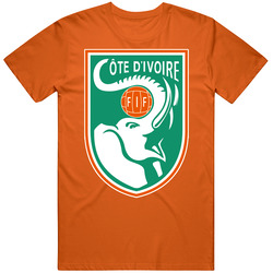 Ivory Coast Cote D'ivoire Soccer Futbol World Cup Logo Crest T Sh