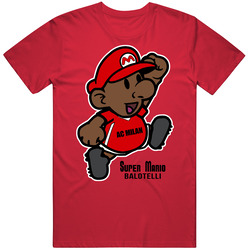 Mario Balotelli Super Mario Ac Milan Milano T Shirt