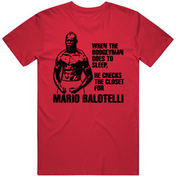 Mario Balotelli Boogeyman Milan Italy Italian Soccer T Shirt