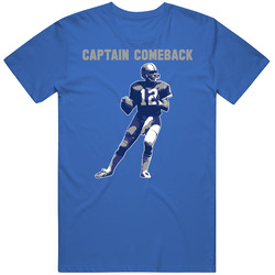 Dallas Football Roger Staubach Captain Comeback T Shirt