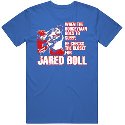 Jared Boll Columbus Hockey Fighter Tough Guy Blue Pims T Shirt