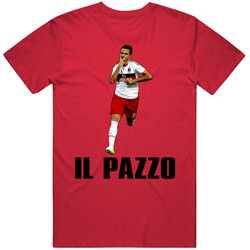 Giampaolo Pazzini Il Pazzo Milano Madman Soccer T Shirt