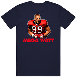 Jj Watt Mega Watt Houston Defense Football T Shirt