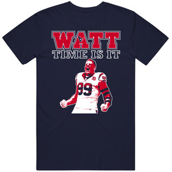 Jj Watt Watt Time Is It Houston Defense Football T Shirt