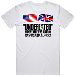 Ricky Hatton Floyd Mayweather Boxing Promo Undefeated T Shirt