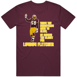 London Fletcher Washington Defence Football Linebacker T Shirt