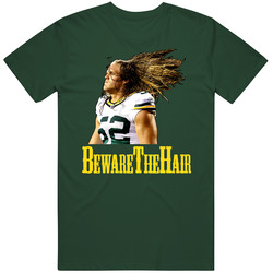 Clay Matthews Beware The Hair Green Bay Football T Shirt