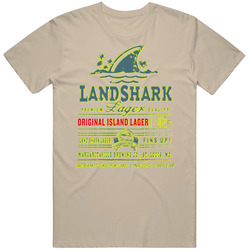 Jimmy Buffet Beer Landshark Fins Up T Shirt