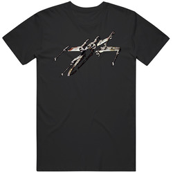 X Wing Star Wars Retro Movie T Shirt