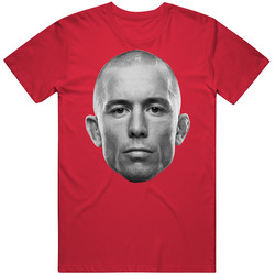 George St Pierre Gsp Mma Fighter Giant Head T Shirt