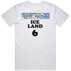 Super Mario Brothers 3 Ice Land 6 Nes Video Game T Shirt