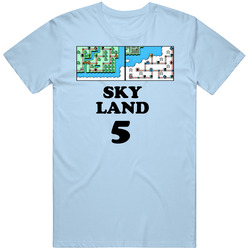Super Mario Brothers 3 Sky Land 5 Nes Video Game T Shirt