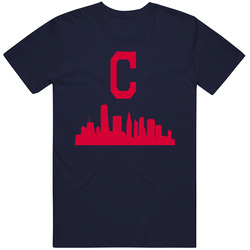 Cleveland Indians Baseball Skyline City Sports Fan T Shirt