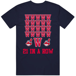 Cleveland Indians 21 Wins In A Row Record Fan Cool T Shirt