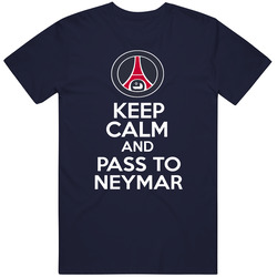 Keep Calm And Pass To Neymar Psg French Paris St Germain Soccer T Shir